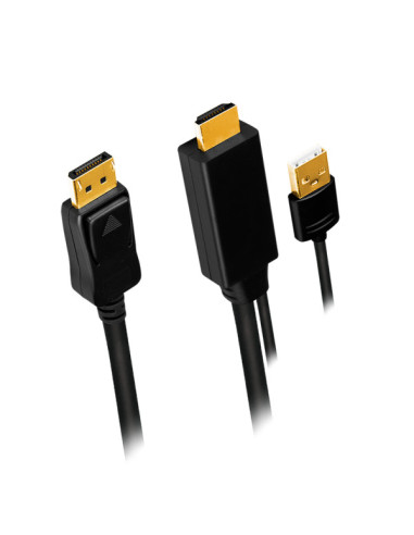 CABLU video LOGILINK, HDMI (T) 1.4 + USB (T) la...