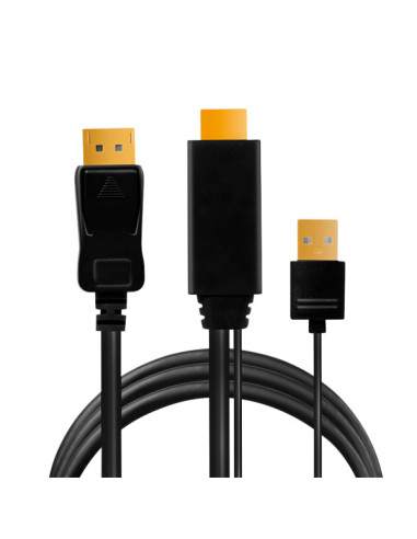 CABLU video LOGILINK, HDMI (T) 1.4 + USB (T) la...