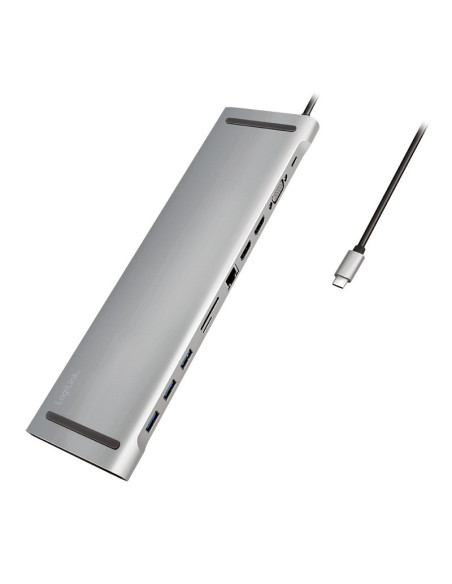 DOCKING Station LOGILINK universal, conectare PC USB TYPE-C 3.2, USB 3.0 x 3, porturi video VGA x 1, HDMI x 2, RJ-45, card reade