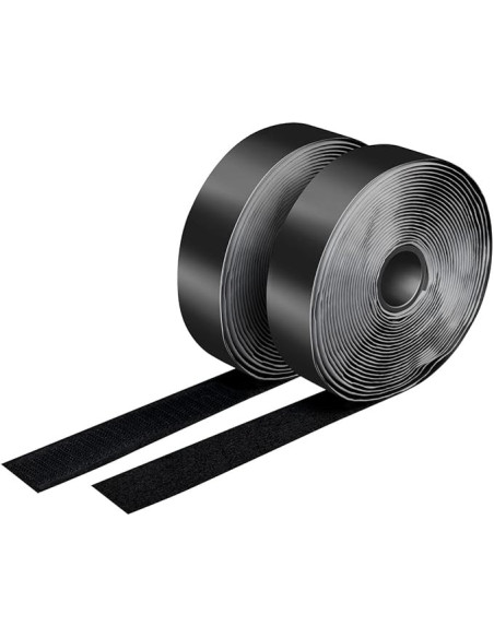 SET curele autoadezive Logilink, tip Velcro, 500 cm x 2.5 cm, negru, "KAB0080"