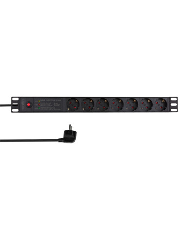 PDU LOGILINK 1U pt. rack 19 inch, 7 prize...