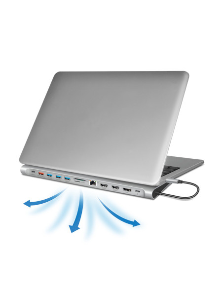 DOCKING Station LOGILINK universal, conectare PC USB TYPE-C 3.2, USB-C PD x 1, USB-C x 1, USB-A 3.0 x 3, porturi video DP x 1, H