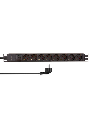 PDU LOGILINK 1U pt. rack 19 inch, 8 prize...