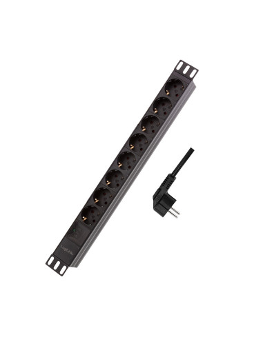 PDU LOGILINK 1U pt. rack 19 inch, 8 prize...