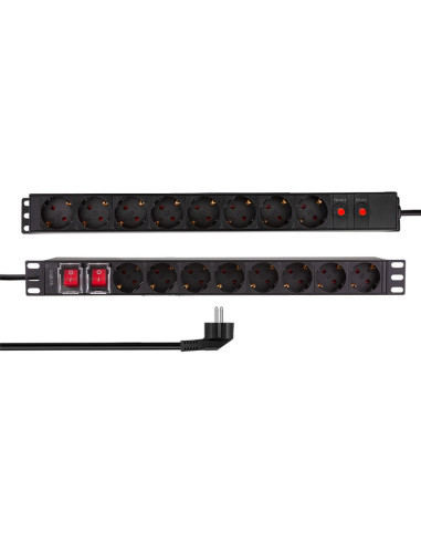 PDU LOGILINK 1U pt. rack 19 inch, 16 prize...