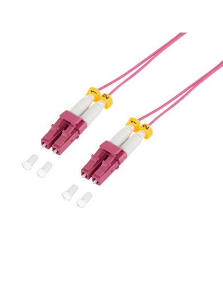 PATCH CORD Fibra Optica LOGILINK OM4 50/125, multimode, LC/UPC-LC/UPC, LSZH, 5 m, super-slim, violet, "FS4LC05"