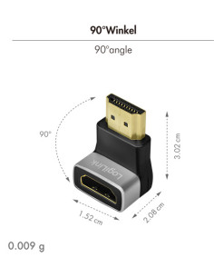 ADAPTOR video LOGILINK, HDMI (T) la HDMI (M), conectori... 2