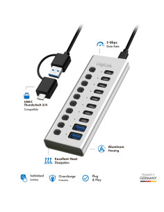 HUB extern LOGILINK, porturi USB: USB 3.0 x 10, conectare... 2