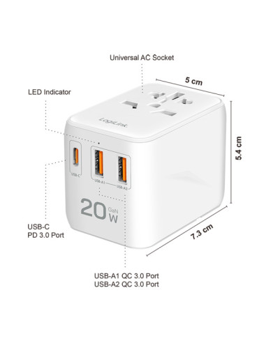 ALIMENTATOR retea 220V LOGILINK, universal, 1 x...