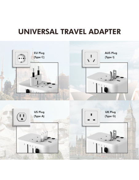 ALIMENTATOR retea 220V LOGILINK, universal, 1 x USB-C, 2 x USB-A, maxim 12V/1.67A, PD 20W, suport OCP/OVP/OHP/SCP, compatibil EU