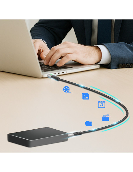 CABLU alimentare si date LOGILINK, pt. smartphone, USB 3.2, USB Gen Type-C (T) la USB Type-C (T), 1m, PD 100W, 4K, LED, 3 x ecra