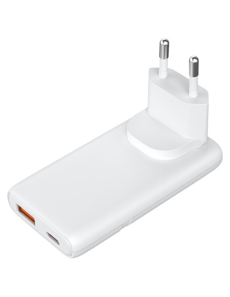 ALIMENTATOR retea 220V LOGILINK, universal, 1 x USB-C, 1 x USB-A, maxim 20V/3.25A, GaN 65W, tip travel: adaptor EU/UK/AU, suport
