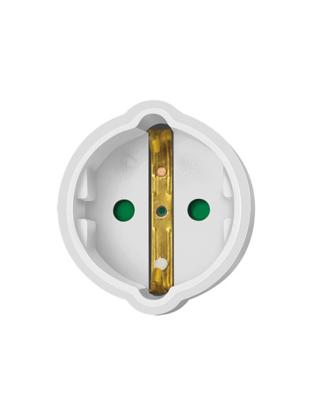 CABLU alimentare LOGILINK prelungitor, 10m, intrare Schuko (T) plug, iesire Schuko (M) plug 90 grade, 16A, 3500W, 3x1.5mm2, whit