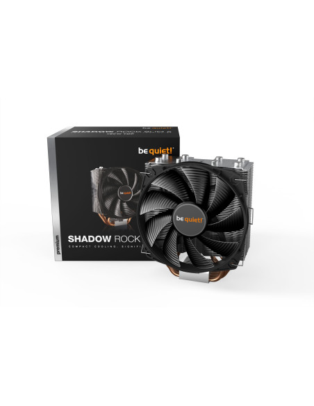 COOLER be quiet "Shadow Rock Slim 2",racire aer, Ø6 mm×4 pcs heatpipe, skt. Intel LGA 1700/1200/115x/2066/2011-v3 AMD AM5/AM4, f