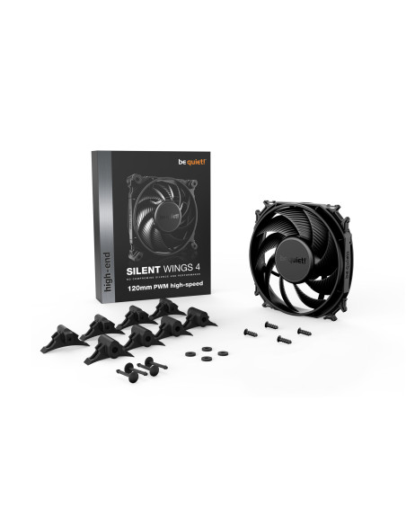 Ventilator be quiet! "SILENT WINGS 4 PWM hs"120mm 2500 rpm, Fluid Dynamic Bearing, 4-pin PWM, , "BL094"