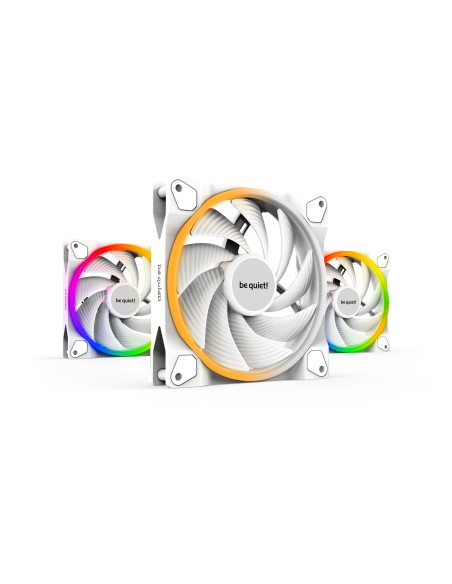 Set 3 ventilatoare be quiet! "LIGHT WINGS White"140mm 2200 rpm, Rifle bearing, 4-pin PWM, ARGB LED, "BL103"
