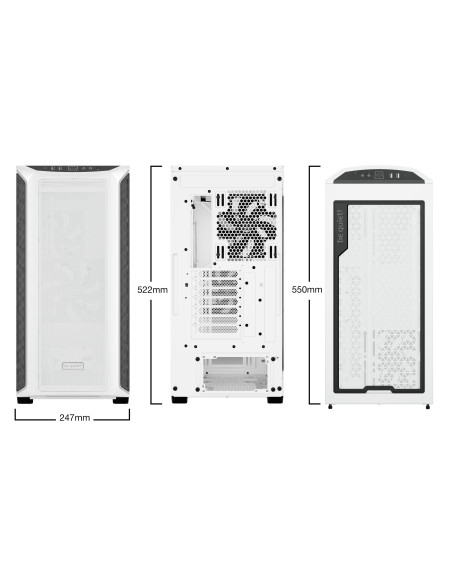 CARCASA be quiet! "SHADOW BASE 800DX", Middle Tower, ATX, fara sursa, 3xfan, USB 3.2 gen 1 x 2, USB Type-C x 1, audio+mic, PSU s