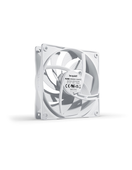 Ventilator be quiet! "PURE WINGS 3 PWM"120mm 2100 rpm, Rifle bearing, 4-pin PWM, alb, "BL111"