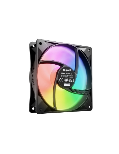Ventilator be quiet "LIGHT WINGS LX PWM", 120mm, max. 2100 RPM, Rifle Bearing, , 4pin PWM, negru, "BL123"