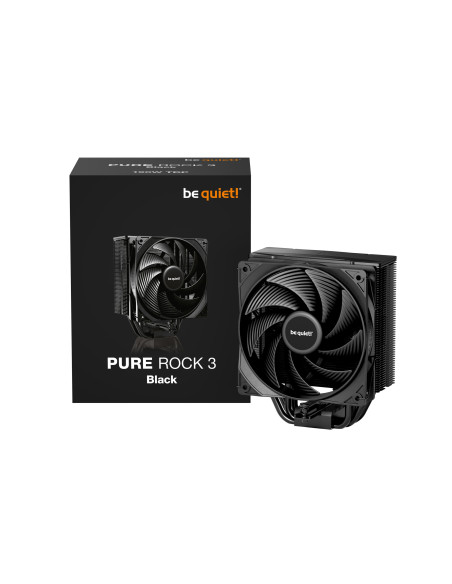 COOLER be quiet "Pure Rock 3 Black" skt. Intel si AMD, racire cu aer, vent. 120mm, 2000 rpm, 4 heatpipes, inaltime 154mm, "BK039