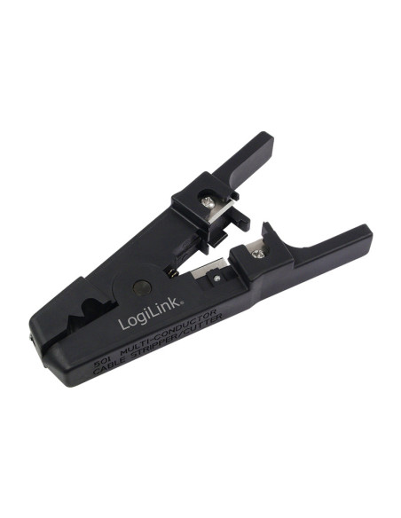 CLESTE dezizolare cablu, LOGILINK, functii: dezizolare cablu, taiere cablu 3.2-9.5mm, surub reglare diametru, negru, "WZ0005"