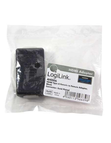 REPEATER semnal LOGILINK, HDMI (M) la HDMI (M), extindere semnal, negru, "AH0006"