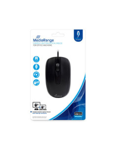 MediaRange Corded 3-button optical mouse, black "MROS211"