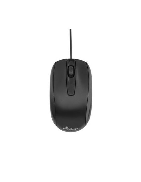MediaRange Corded 3-button optical mouse, black "MROS211"