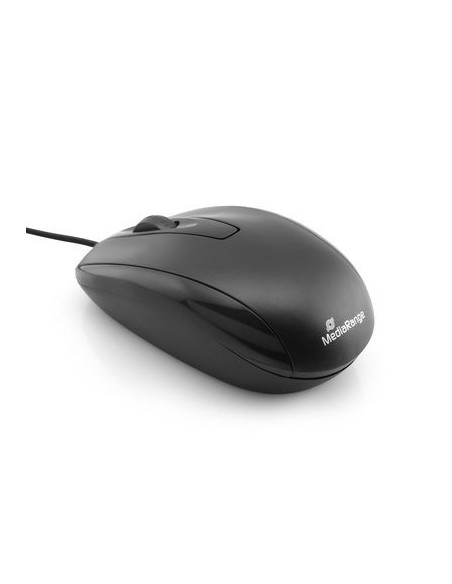 MediaRange Corded 3-button optical mouse, black "MROS211"