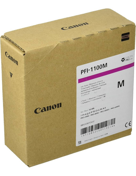 Cartus Cerneala Original Canon Magenta, PFI-1100M, pentru IPF PRO-2000 PRO-4000 PRO-6000, 160ml, incl.TV 0.15 RON,NOPP, "0852C00