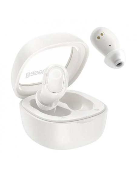 Casti audio BASEUS Casti Baseus Bowie WM02 TW BT 5.3, crem