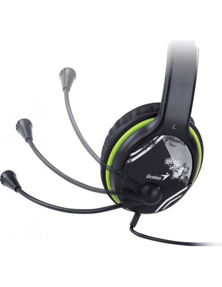 CASTI Genius, "HS-400A", cu fir, standard, utilizare multimedia, microfon pe brat, conectare prin Jack 3.5 mm x 2, negru, "31710