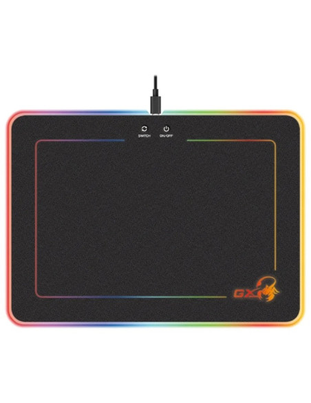 Mouse PAD GENIUS, "GX-Pad 600H RGB", gaming , cu led, cauciuc si material textil, 320 x 250 x 5.5 mm, negru , iluminat RGB, "312