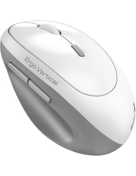 MOUSE Genius, Ergo 8350S, PC sau NB, wireless, BT+2.4GHz, optic, 2400 dpi, butoane/scroll 6/1, , white-grey, "31030041401"