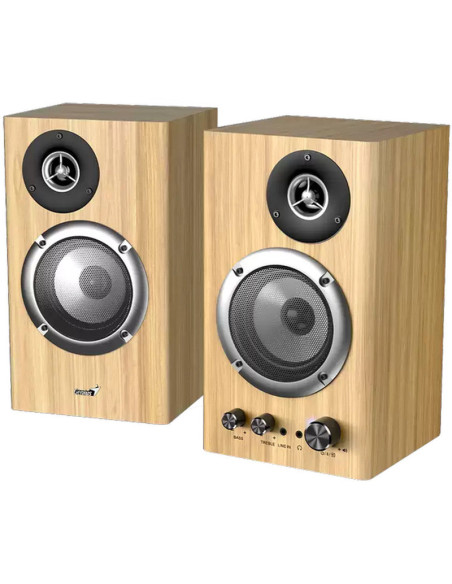 BOXE GENIUS 2.0, bluetooth, RMS: 50W (2 x 25W), bass control, treble control, mufa casti, Line-in 3.5mm, pine wood, "SP-HF1812BT