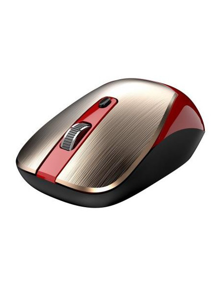 MOUSE Genius "NX-7125”, PC sau NB, wireless, 2.4G, BlueEye, 1200 dpi, butoane/scroll 3/1, auriu/rosu, "31030044403"