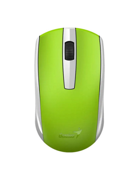 Mouse Genius "ECO-8100", PC sau NB, wireless 2.4GHz, optic, 1200 dpi, butoane/scroll 3/1, acumulator, verde, "31030046403" 47102