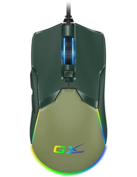 MOUSE Genius "Scorpion M700", gaming, cu fir USB-A, optic, 200 - 7200 dpi, butoane/scroll 6/1, iluminare RGB, verde, "3104000940