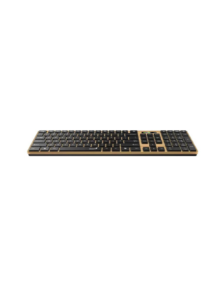 TASTATURA Genius "SlimStar 7250BT", wireless 2.4GHz+Bluetooth, 104 taste slim, tasta Copilot, lemn - negru, "31320004400" 471026