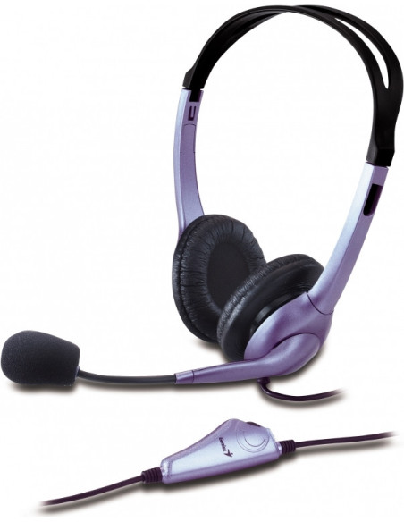 CASTI Genius, "HS-04S", cu fir, standard, utilizare multimedia, microfon pe brat, conectare prin Jack 3.5 mm x 2, negru, "317100