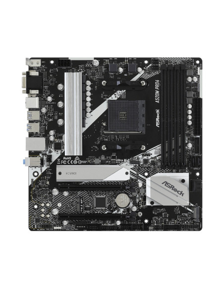 PLACA de BAZA Asrock "A520M PRO4", skt AM4, mATX, AMD A520, 4 x DDR4, max. 128 GB, 4 x SATA, 2 x M.2, 7.1, "A520M PRO4"