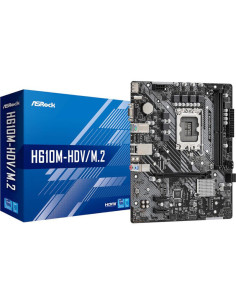 PLACA de BAZA Asrock "H610M-HDV/M.2", skt LGA 1700, mATX,...