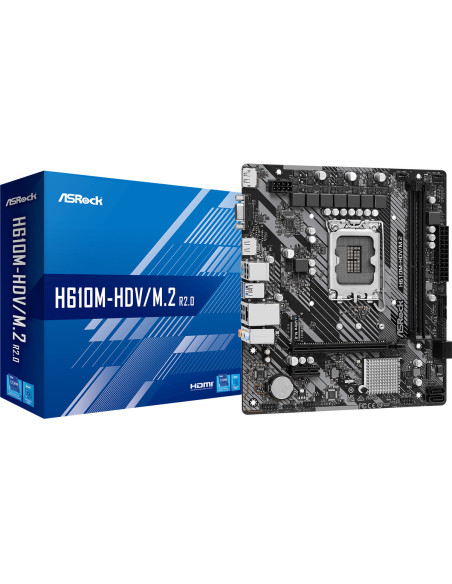 Placa de baza Intel 1700 H610M-HDV/M.2 2.0 "90-MXBJH0-A0UAYZ"