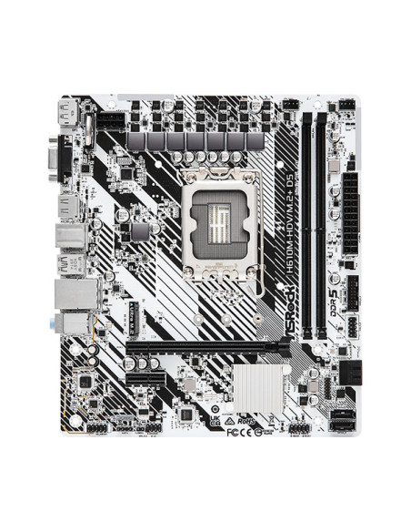 Placa de baza AsRock "H610M-HDV/M.2+ D5", skt. LGA 1700, chipset Intel H610, mATX, 2 x DDR5 max. 96 GB, USB 3.2 gen 1, 4 x SATA,