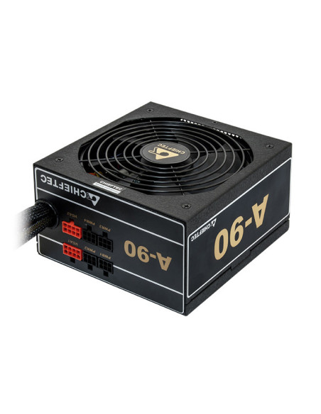 SURSA Chieftec A-90 750 W, semi-modulara, certificare 80 Plus Gold - compatibila, ventilator 140 mm x 1, PCI-E 6+2 pin x 4, SATA
