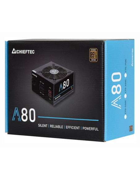 SURSA Chieftec A-80 650 W, semi-modulara, certificare 80 Plus Bronze - compatibila, ventilator 120 mm x 1, PCI-E 6+2 pin x 2, SA
