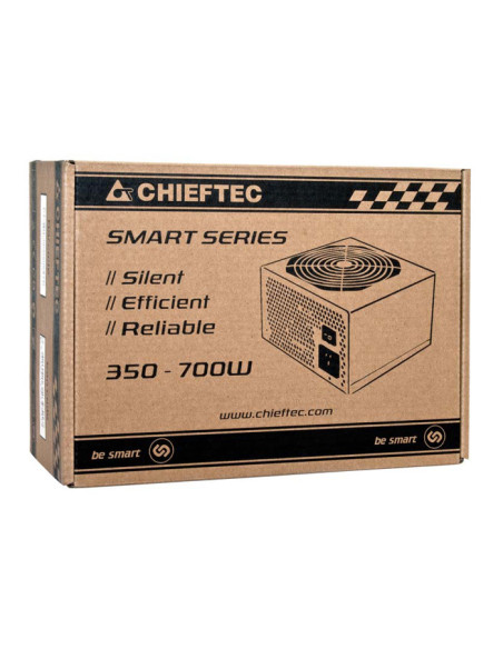 SURSA Chieftec Smart series 500 W, non-modulara, certificare 80 Plus - compatibila, ventilator 120 mm x 1, PCI-E 6+2 pin x 2, SA