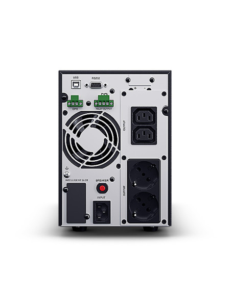 UPS CYBER POWER Online dubla conversie cu Sinusoida Pura, tower, 2000VA/1800W LCD PFC compatible, 2xIEC + 2xSchuko, Green Power