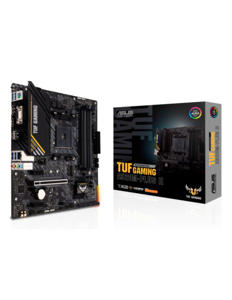 Placa de baza Asus TUF GAMING A520M-PLUS II, AM4, DDR4, mATX, Negru "TUF GAMING A520M-PLUS II"