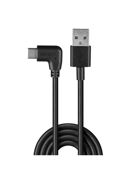Cabluri video LINDY Cablu Lindy USB C 2 90° 1m negru